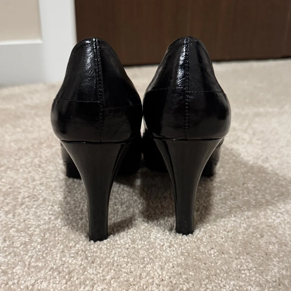 Moda Glossy Black Women's Heels - Picture 3 of 7